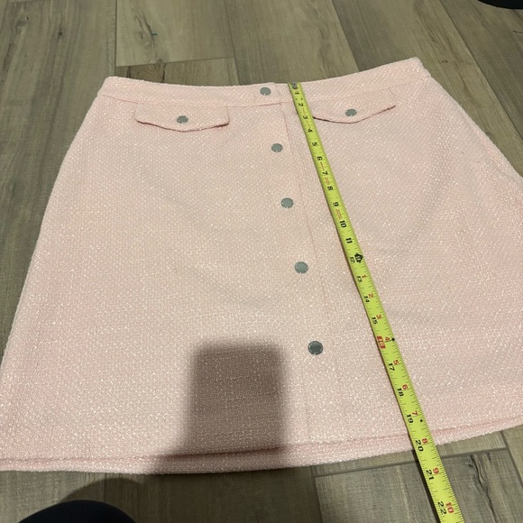 Marc New York Andrew Marc Button Front tweed Mini Skirt pink Size 16 - Picture 9 of 9